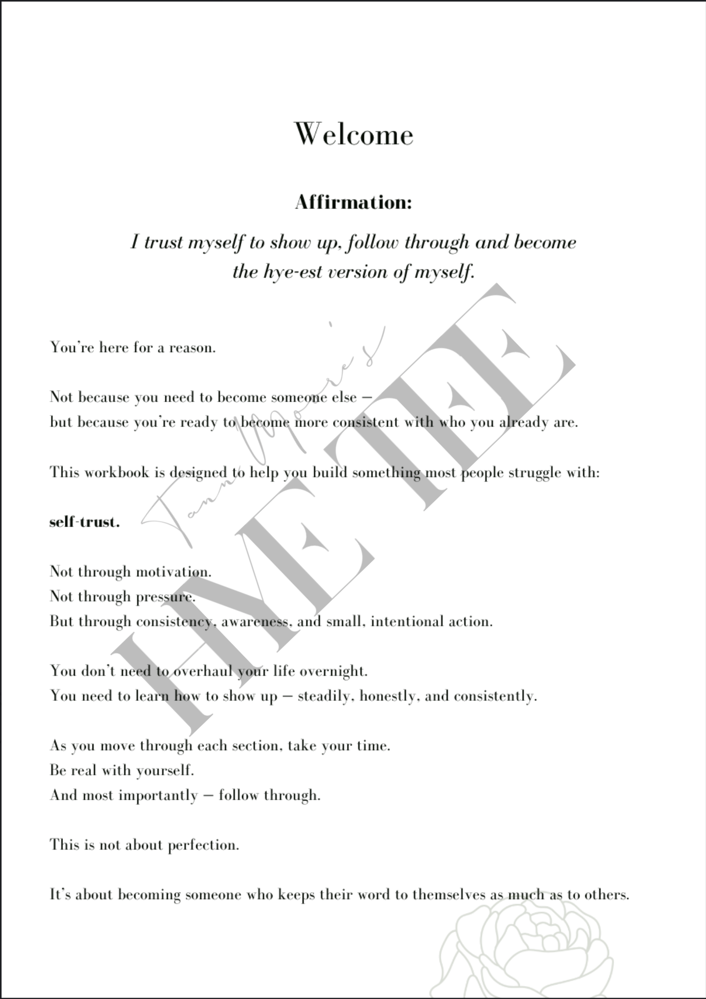 HYE AGAIN - A Self-Trust Reset Journal