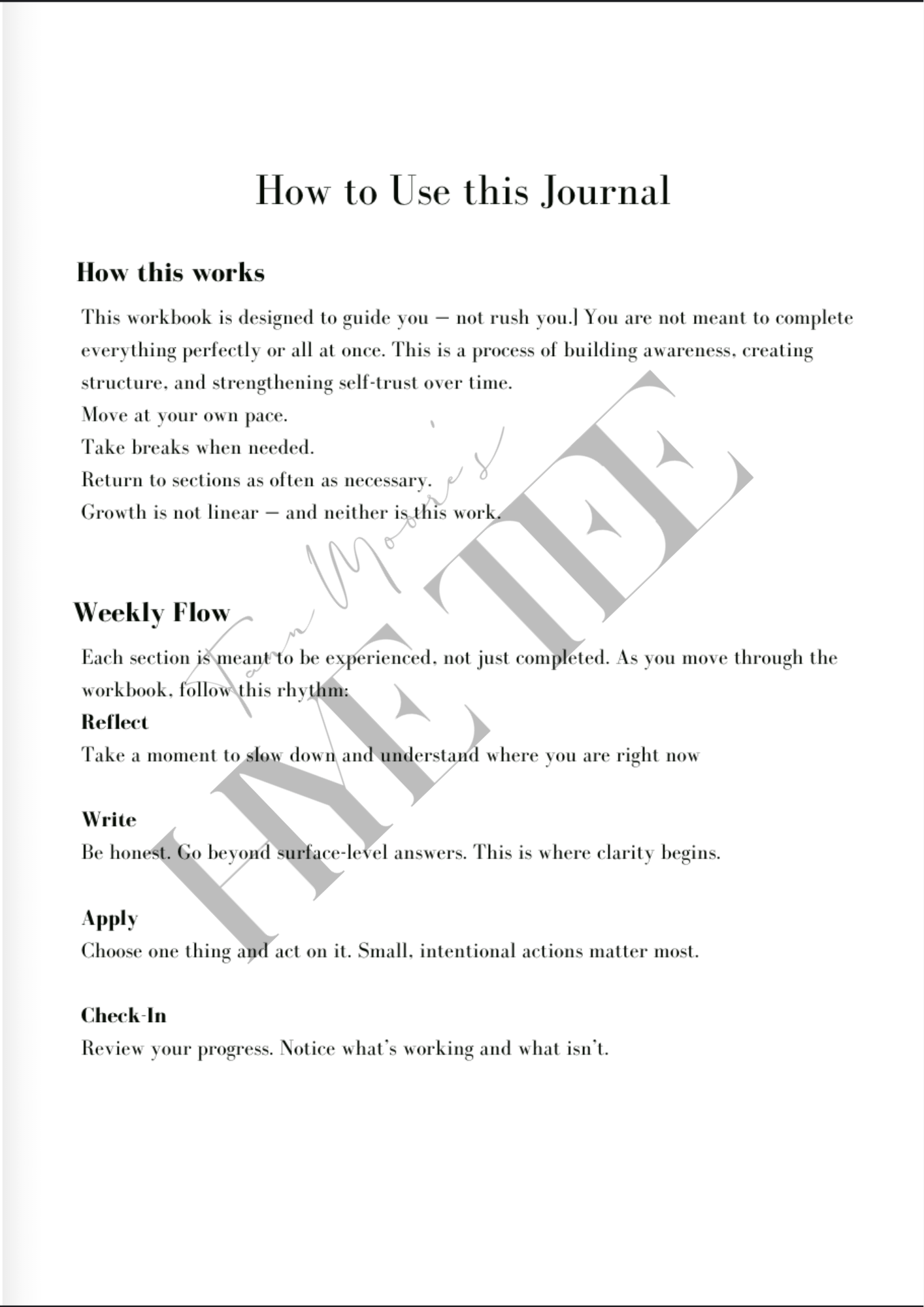 HYE AGAIN - A Self-Trust Reset Journal